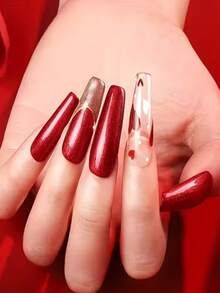 1Box Christmas Magical Mirror Powder Sets,Red Metallic Effect Mirror Glitter Powder Pigment Sparkling Holographic Manicure Magic Glitter Dust Kit,Includ1 Magical Mirror Powder + 1 Sponge Stick For Nails For Valentine's Day Nails DIY - Multicolor - View 5