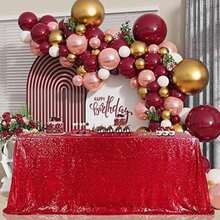 Popular Black Sequin tablecloth On ! Sequin Shimmer Tablecloth 50x80 by B-COOL(396.2 x 228.6 cm (Rectangular) Rojo -) - Multicolor - Ver 7