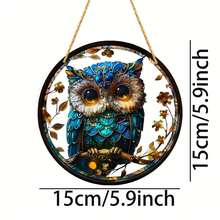 1个亚克力猫头鹰阳光捕捉器 - 可悬挂于窗户或花园的装饰品，送给妈妈或奶奶的贴心礼物，是母亲节、圣诞节或门廊装饰的理想之选