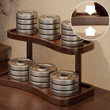 Walnut Desk Organizer Shelf Modern Multiuse 2 Tier For Pantry Bedroom Office - Redwood - View 4