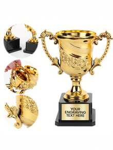 Customizable Gold Trophy - Personalized Award Medal Trophy, Gold Trophy, Sports Trophy, Sports Gift, Customized Trophy, Suitable For Award Ceremonies, Competitions, Offices, Schools And Other Occasions
