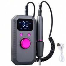 Electric Nail Drill With 32 Speeds LED Display For Shaping Polishing Removing Gel Nails, Nail File Machine With 11 Drill Bits For Acrylic Gel Dip Powder Polish Pink Gold - 灰色 - 查看 9