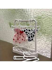 一套迷你多功能仓鼠晾衣架，娃娃衣服收纳架，适用于小型宠物衣服和其他娃娃，四季皆宜