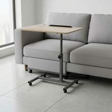 Ecommerc3 MOBLEKIT | Bàn phụ cho sofa hoặc giường ngủ bằng gỗ và kim loại, kiểu cố định hoặc điều chỉnh được với tùy chọn bánh xe, bàn làm việc nhỏ gọn cho gia đình - Miễn phí vận chuyển ✅ Giao hàng 24/48 giờ đến Tây Ban Nha (Bán đảo) - Negro Mesa 2: 60x40x59-89 CM - Xem 5