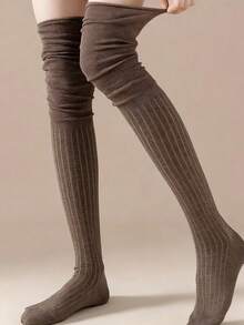 4 Pairs Women Over-The-Knee Socks, Suitable For All Seasons - Long Tube Socks For Spring/Autumn, Maternity High-Top Socks, Non-Slip & Non-Binding Leg Socks For Winter - Multicolor - View 2