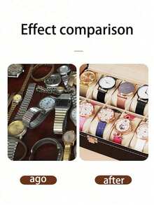 1 Peça Caixa de Exibição de Relógio em Couro PU e Veludo com Tampa de Vidro, Estojo de Armazenamento de Relógio em Couro PU Preto, Caixa de Exibição de Relógio Com Trava, Unissex, Com Almofada de Segurança para Relógios Mecânicos e Eletrônicos, Caixa de Presente Bonita para Exibição, Estojo de Exibição de Relógio, Organizador, Armazenamento Doméstico, Decoração de Quarto, Presente Neutro, Presente de Feriado, Presente de Natal, Presente de Halloween, Essencial de Volta às Aulas, Presente de Volta às Aulas, Presente de Aniversário, Presente de Ano Novo - Preto - Visão 10