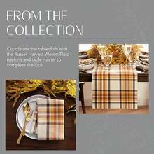 Home Fashions Russet - Mantel de algodón Tela a Cuadros para otoño/Acción de Gracias, Rectangular de 60 x 102 Pulgadas(304.8 x 152.4 cm (Rectangular) multi) - Multicolor - Ver 6
