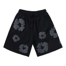 Denim Tears 'Sweatpants 'The Cotton Wreath' Pants Graphic And Drawstring For Unisex Adult - SOLE SERIOUSS, Women's Casual Drawstring With Modern Men Breathable Technology, Versatile Street Style Joggers Suitable For Streetwear, Casual Daily Wear, Weekend Outings, Music Festivals, Social Gatherings And More, Making It A Great Gift For Boyfriends Or Husbands.Sweatpants Sweats Wide For Men Sweat Pants Baggy Sweatpants - Black - View 2