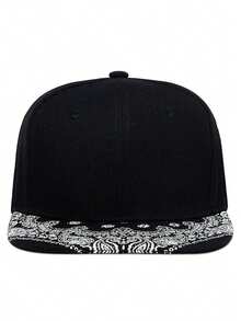 2025 Nouveau chapeau à bord plat simple et , chapeau imprimé cachemire, chapeau de planche à roulettes, chapeau hip hop personnalisé créatif pour la rue et la vie quotidienne, chapeau de sport pour l'ombre, casquette de baseball décontractée unisexe