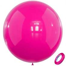 36英寸（约91.4厘米）巨型蜜桃粉色气球，2/4/6/8/10个装超大哑光紫红色乳胶氦气球，适用于婚礼新娘、礼物、情人节、生日派对、装饰 - 玫紅色 - 查看 1