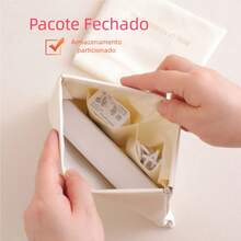 New Simple Closure Pouch, Mini PU Earphone Storage Pouch, Portable Coin Purse. - Pink - View 3