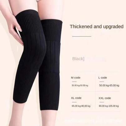 Warm Knee Pads, Extra Long, Non-Slip, Thickened, Warm Leg Protectors For Autumn And Winter