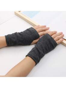 朋克条纹露指手套，男女通用弹力针织防紫外线手套，嘻哈风户外驾驶旅行护臂 - 彩色 - 查看 12