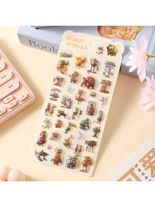 ملصقات 3D كرتونية، ملصقات حيوانات كرتونية لاصقة ذاتيًا، مناسبة لتزيين الكتب والقرطاسية، ويمكن استخدامها أيضًا لمشاريع DIY، ولوازم المكتب، ولوازم المدرسة، والاستعداد للعودة إلى المدرسة وملصقات أشغال يدوية أخرى.