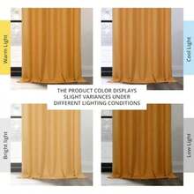HPD Half Price Drapes - Cortinas de Lino sintético para Sala de Estar (1 Panel), 50 de Ancho x 108 de Largo, Cortinas texturizadas para oscurecer la habitación para recámara, 108 Pulgadas de Largo(127An x 274.3Al cm (1 Paneles) Diente de león dorado, negro) - Multicolor - Ver 5