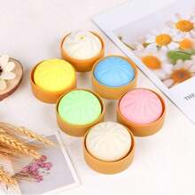 1pc Colorful Dumpling Stress Balls Fidget Sensory Toy,Squeeze Dough Ball Stress Relief Hand Toy,Bun With Food Steamer Stretchy Desk Toys - Nhiều màu - Xem 3