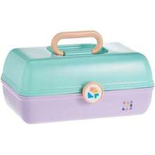 Caboodles Twilight Disco - On--go Girl Costmetic Organizador de maquillaje y accesorios Estuche de transporte, color plateado brillante(Crema de mar sobre lavanda) - Multicolor - Ver 7