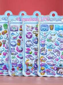 Anime Cartoon, Cute Animal 3D Relief Stickers, Decorative Stickers For Mobile Phone Cases, Desktop, Computer, Versatile Decorative Stickers (Some Styles May Have Color Variations, Randomly Sent)