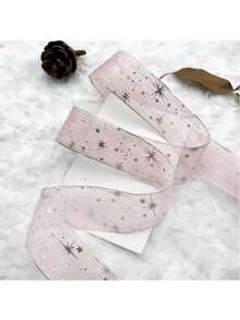 1.57英寸/4厘米 x 5码 星空图案丝带花束包装 手工DIY，尼龙材质，白色、红色、粉色、灰色、蓝色、紫色 - 工艺品、手工制品和缝纫 - 礼品包装用品 - 礼品包装丝带 - 彩色 - 查看 6