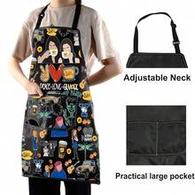 WZMPA Luke's Diner Kitchen Apron Luke's Diner Lover Gift Peace Love Gil Adjustable Apron For BaFKing Grilling,PeaceLoveGilBlAp - PeaceLoveGilBlAp - View 5