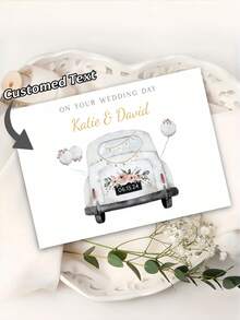 Customized Wedding Congratulations Card, Newlyweds Card, Wedding Card, For Newlyweds, Bride, Groom, Lover, Can Customize Name And Date