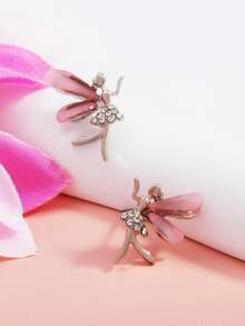 1 Pair Cute Fairy & Elf Elegant Minimalist Chic Earrings - Pink - View 4