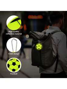 10个卡通狗爪反光钥匙扣套装，夜间高可见度，适用于狗绳、背包或钥匙装饰，时尚实用，可用作钥匙扣、背包、宠物项圈、夜间骑行配件