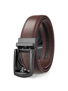 男士皮带套装（2件装），自动扣合设计，商务休闲风格，适合腰围28-42英寸 - A - 查看 13