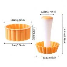 1/2件装塑料糕点模具，适用于烘焙迷你挞皮、糕点、芝士蛋糕、迷你派和甜点 - 彩色 - 查看 2