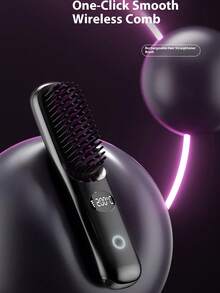 2025 新款 LCD USB 可充电陶瓷加热直发梳，无线便携式卷发器和直发器组合 - 彩色 - 查看 5