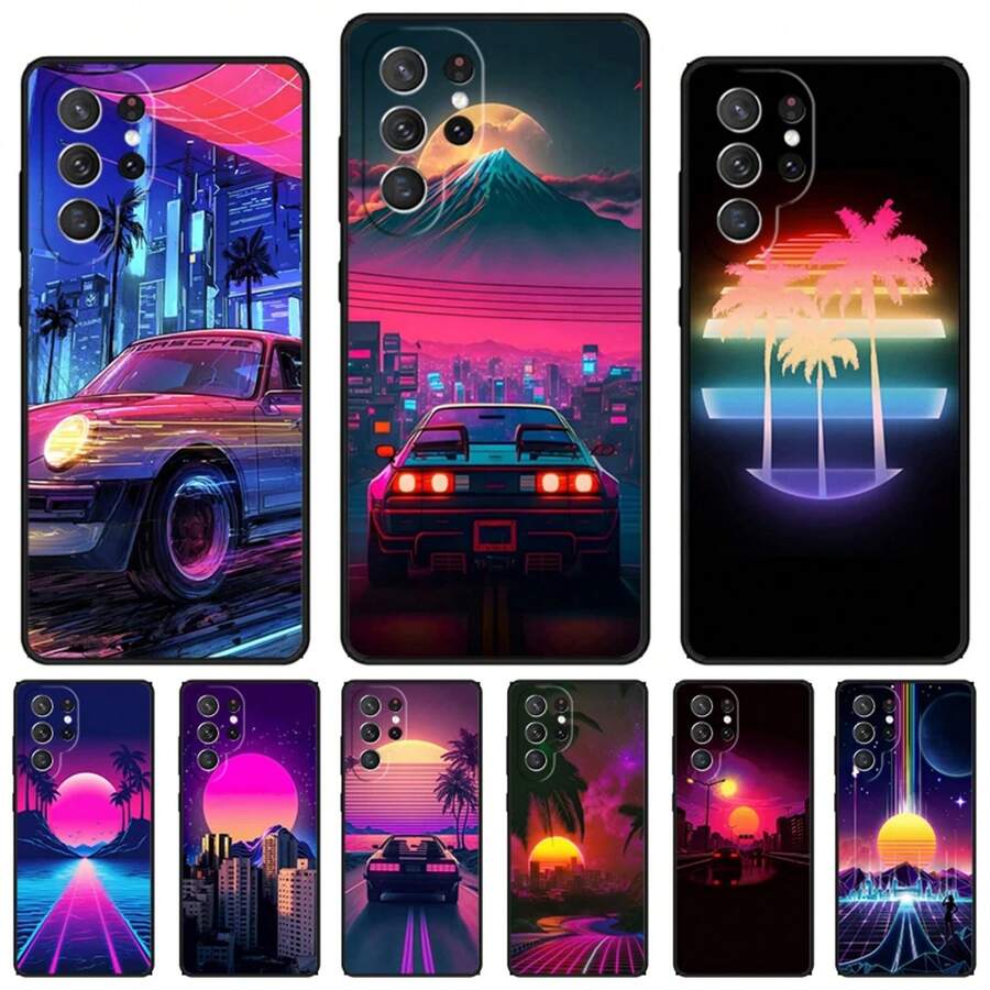 Synthwave Retro 80s Neon Phone Case For  Galaxy S24 S25 S23 S22 Ultra Note 10 20 Plus S20 S21 FE Cover.Christmas Accessories. An Excellent Gift For Friends Christmas Phone Cases  14 17 Pro Max  Cases Gifts  17 Girlfriend Or Boyfriend Green Haired Monster Phone Case  Christmas Mobile Phone Case New Year Mobile Phone Case Fundas  Gifts For Men Christmas Day Phone Cases Christmas Decorations Christmas Decor  14 Cases Stocking Stuffers Gifts For Women - ZSL0222649 - 查看 1