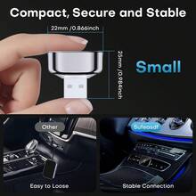 2-In-1 Wireless CarPlay And Android Auto Adapter, Plug And Play CarPlay Dongle Converter, Rapid Auto Connection, No Delay, Compact Design, Compatible With IOS And Android Devices, With USB/USB-C Port, Supports Wireless Android Auto, Upgrade Car Audio, Modern Automotive Accessory, Provides High-Quality Audio, Battery-Free - Black - View 3