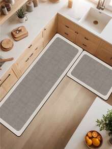 [HOT!!!] 1pc Soft Rubber Kitchen Mat, 3.5mm Thick Kitchen Rug, Light Gray Luxury Minimalist Style Kitchen Absorbent Mat Large Carpet, Can Be Self-Cut To Fit Kitchen Size, Surface Fabric Material, Middle Sponge Layer, Bottom Rubber Layer, Suitable For Kitchen Rugs, Kitchen Decor, Wedding Decor, Home Decor, Bathroom Mat, Entryway Mat, Laundry Room Mat, Hallway Carpet, Living Room Mat, Etc. - Multicolor - View 12