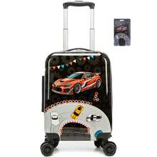 2pcs Girls Luggage Set, Including Playing Cards And 16-Inch Hard Shell Wheeled Carry-On Suitcase, Suitable For Girls Travel And Back To School Season, Meets Airline Regulations