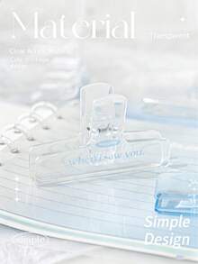 Acrylic Chip Clips For Bags, Transparent Food Seal Clips, Multicolor Kitchen Storage Snack Bag Clips With Metal Spring, Durable Airtight Seal Grip - Multicolor - View 2