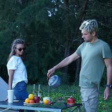 ZAQBulin Camping Kettle 1.6L Aluminum Alloy Open Campfire Coffee Tea Pot Fast Heating Outdoor Gear Great for Boiling Water light Portable for Hiking Picnic Travel - BLACK16L - Ver 3