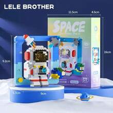 Small Particle Astronaut Building Blocks Toy, Creative Building Blocks Toy Indoor Decor, Suitable For Most Scenarios As Ornaments, Creative Assembly Building Blocks Toy, Enhance Hands-On Ability - Multicolor - View 9