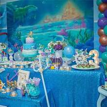 QueenDream 60x102 Inch sequin tablecloth for wedding and party decor-Silver(152.4 x 259.1 cm (Rectangular) Azul Aqua) - Multicolor - Ver 2