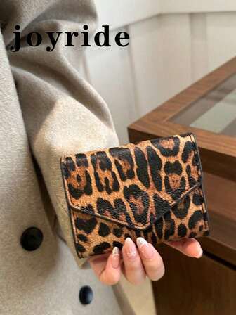 Leopard Print Full-Body Wallet Multiple Cards Slots Women For Women Wallet Purse Wallet Small Wallet, Fall Winter Fashionable Cheetah Print Purse For Women