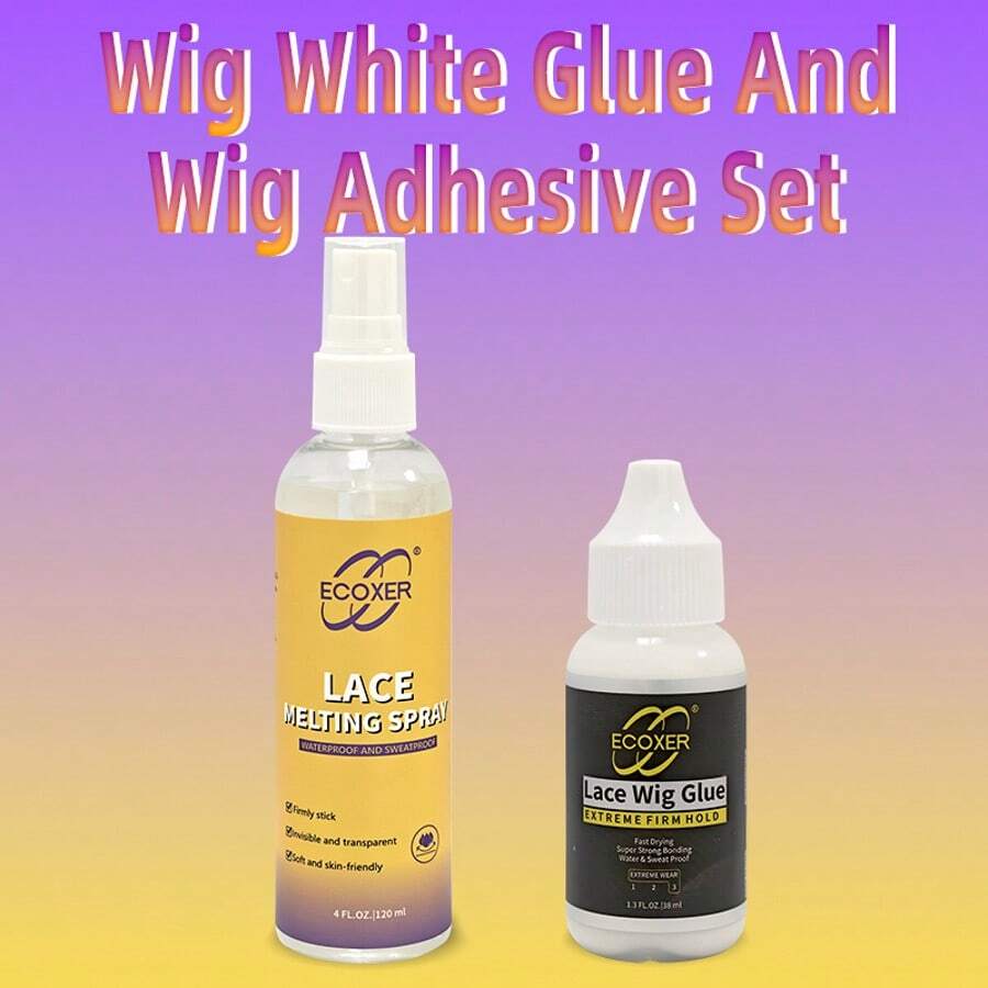 Lace Wig Glue Spray / Lace Wig Glue Set; Suitable For Lace Wig Styling, Transparent Water-Based Spray Dries Quickly, Super Sticky, Waterproof And Sweat-Proof