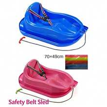 70*49cm Ski Sled, Seatbelt Sled, Random Colors, Thickened And Wear-Resistant, For Skiing And Ice Skating, Freeze-Resistant, Outdoor Scooter, Ski Cart, Multi-Functional And Multi-Purpose, For Skiing/Grass Skiing/Sand Skiing/Ice Skating/......., Winter Snow Sliding Tool, Outdoor Skiing Entertainment Equipment, Essential For Winter Sports - Multi-color Random - View 1