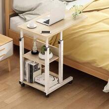 Multifunctional Bedside Table Bedroom Simple Bed Computer Lazy Table Home Simple Bedroom Movable Lifting Table-Maple - Multicolor - View 1