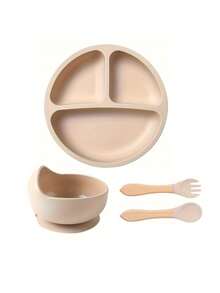 4 Buah Perlengkapan Makan Mandiri Bayi (Baby Led Weaning): Peralatan Makan, Piring, Mangkuk, Garpu, dan Sendok, dengan Nama dan Pola yang Dipersonalisasi, Hadiah Sempurna untuk Anak-anak, Set Hadiah untuk Acara Baby Shower - MultiWarna - View 18