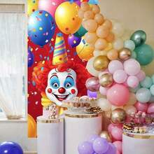 2D Flat VDoor Flag 1 Pc 2D Carnival Of Clowns Door Flag - Durable Polyester, No Power Required, Ideal For Indoor/Outdoor Spring/Summer Celebrations, Parties And Events, Party Decorations, Optimistic Design, Vibrant Printing - 1PCS - View 6