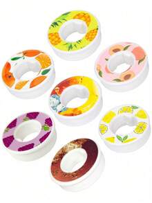 1个装水瓶风味胶囊，多种口味水果风味环，圆形杯装风味环，创意趣味风味环，水果风味环，不改变水的味道，只让水散发香味 - 彩色 - 查看 4