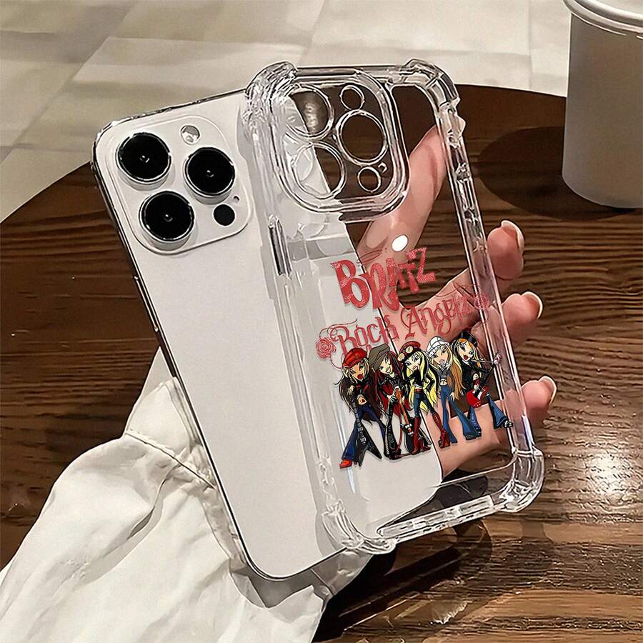 Funda para teléfono Rock Angelz con diseños modernos y elegantes, compatible con teléfonos , 17, 16 Pro Max, 15 Pro Max, 13 y 12. Fabricada con TPU resistente para una protección óptima contra golpes y caídas. Un regalo ideal para amigos, familiares y cualquier fan de para celebraciones de verano, cumpleaños o simplemente porque sí. - transparente - Ver 1