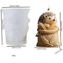 1 buc arici în formă de ceară matriță pentru lumânare parfumată DIY, decoratiuni pentru casă ipsos difuzor matriță, atmosferă îmbunătățind pisică neagră parfumată lumânare matriță silicon, DIY veveriță și con de pin parfumată lumânare ipsos parfum piatră decor matriță silicon