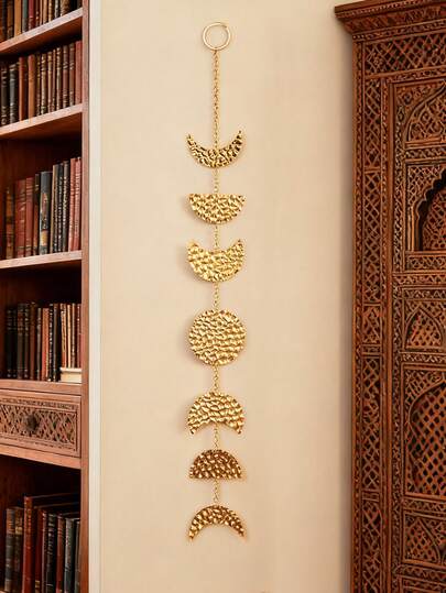 1/2 piezas Decoración colgante de pared de fase lunar, adorno de luna creciente para vacaciones, festivales, decoración del hogar, dormitorio, pasillo, fondo de fiesta, mejorador de ambiente estacional