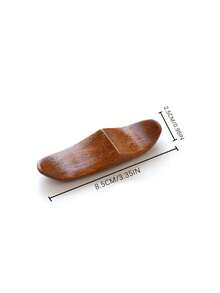 1/2/5/10pcs Japanese Style Wooden Chopstick Holder/Rest - Coffee Brown - View 5