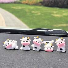 Cute Cow Car Interior Decor Ornament, Car Center Console Decor, Car Accessories - One Size - View 1